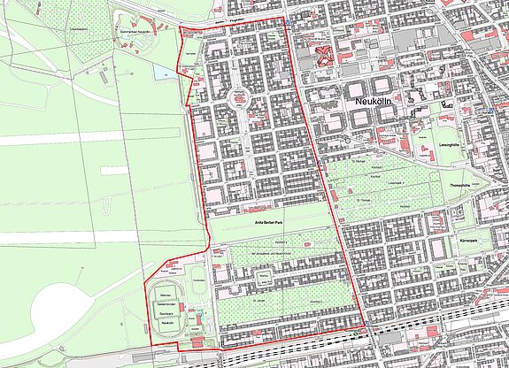Übersichtskarte Schillerpromenade © Senatsverwaltung für Stadtentwicklung und Wohnen