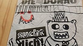 Flyer mit dem Aufruf „ Die Donau sucht dich!“ Foto: Birgit Leiß