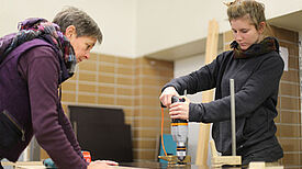 Die Bauwerkstätten waren ein Mitmachangebot der Baufachfrauen. Foto: BAUFACHFRAUEN e.V. /georg+georg