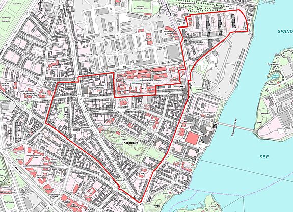 Übersichtskarte Spandauer Neustadt © Senatsverwaltung für Stadtentwicklung, Bauen und Wohnen