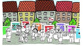 Plakat der Ausstellung des QM Flughafenstrasse
