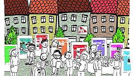 Plakat der Ausstellung des QM Flughafenstrasse