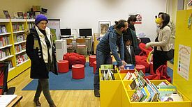 Die Bibliothek der Eduard-Mörike-Schule ist der leiseste Raum der Schule und eignet sich perfekt für die Leseförderung. (Bild: Jens Sethmann)