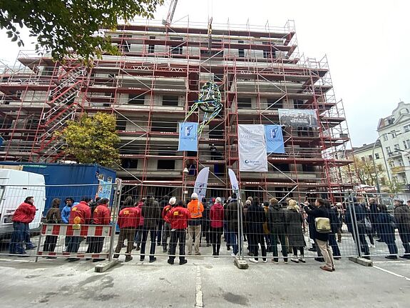 In der Goteburger Straße entsteht ein soziales Zentrum, das unter anderem Platz für verschiedene soziale Träger bietet. (Bild: QM Soldiner Straße)