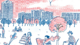 Plakat der Sommeraktion "Gropiusgeflüster" Bild: QM Gropiusstadt