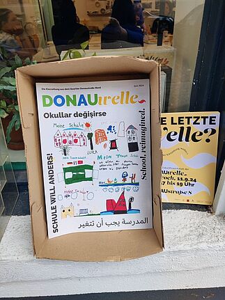 Die „Donauwelle“ ist die Kiezzeitung des QM-Gebiets Donaustraße-Nord. (Bild: Birgit Leiß / Webredaktion)