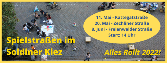 Alles rollt: Jeweils ab 14 Uhr verwandeln sich die Verkehrsstraßen zu Straßen der Begegnung. (Bild: QM Soldiner Straße)