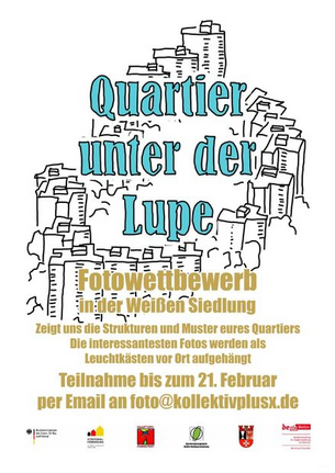 Das QM Weiße Siedlung sucht die schönsten Fotos aus dem Kiez. Bild: Flyer QM Weiße Siedlung