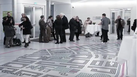 Das Stadtplan-Taping bei der Verabschiedung des Quartiersmanagements Reuterplatz Bild: Screenshot Video YouTube