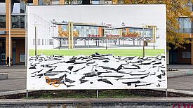 Die Volkshochschule sowie die Alice-Salomon-Hochschule sollen zwei Pavillons mit Café und Kulturhaus erhalten.  Bild: station urbaner kulturen