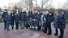 Ukrainische Gäste im Quartier Mehrower Allee Bild: Lukas Born, GIZ