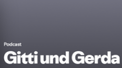 Cover des Podcasts „Kreuzberger Stimmen“ mit Wohnhausfassade und großem gelbem Schriftzug, daneben Podcast-Titel auf dunklem Hintergrund.
