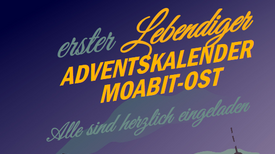Das Plakat des lebendigen Adventskalenders in Moabit-Ost Foto: QM Moabit Ost