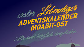 Das Plakat des lebendigen Adventskalenders in Moabit-Ost Foto: QM Moabit Ost