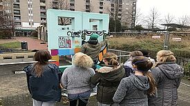 Die Motive entstanden in einem Graffiti-Workshop.  Bild: Hannes Höhlig