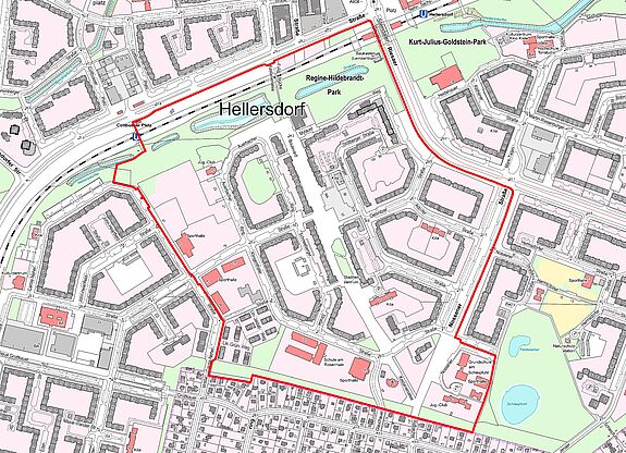 Übersichtskarte Boulevard Kastanienallee © Senatsverwaltung für Stadtentwicklung, Bauen und Wohnen