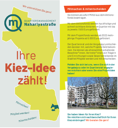 Werden Sie aktiv in Ihrem Kiez. (Foto: QM Nahariyastraße) 