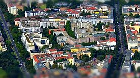 Blick auf die Düttmann-Siedlung zwischen Hasenheide und Urbanstraße. Bild: QM Düttmann-Siedlung