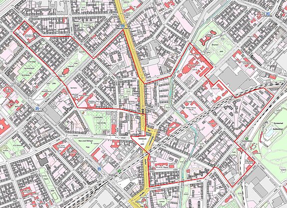 Übersichtskarte Reinickendorfer Straße / Pankstraße © Senatsverwaltung für Stadtentwicklung, Bauen und Wohnen