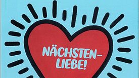 Titelseite der Kiezzeitung „Viktori“ mit rotem Herz und Schriftzug „Nächstenliebe“ für den.