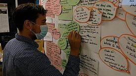 Bei der Projektbörse im QM Hellersdorfer Promenade wurden aktuelle Projekte vorgestellt, und neue Ideen für weitere Projekte gesammelt. (Foto: Kiezredakteur)