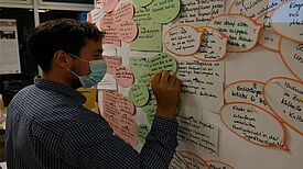 Bei der Projektbörse im QM Hellersdorfer Promenade wurden aktuelle Projekte vorgestellt, und neue Ideen für weitere Projekte gesammelt. (Foto: Kiezredakteur)