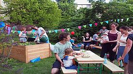 Das Einweihungsfest mit der Nachbarschaft. Bild: gruppe F