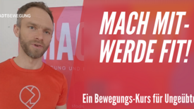 Trainer Robin zeigt einfache Übungen, die man auch im Wohnzimmer machen kann. Bild: Screenshot: Stadtbewegung e.V.