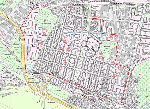 Übersichtskarte Klixstraße / Auguste-Viktoria-Allee © Senatsverwaltung für Stadtentwicklung, Bauen und Wohnen