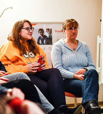 Mentee & Mentorin bei der Adventsfeier 2015 Bild: QM Heerstraße