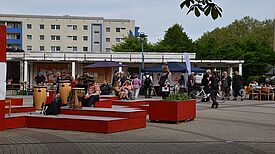 Der Platz im Blumenpavillon soll verschönert werden. Bild: QM Boulevard Kastanienallee