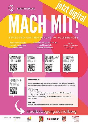 In digitalen Nachbarschaftsgruppen können sich die Teilnehmenden gegenseitig motivieren. Bild: Flyer Stadtbewegung e.V.