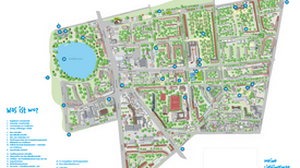 Die neue Kiezkarte zeigt Bildungs- und Freizeitmöglichkeiten auf einen Blick. Grafik: Mathias Hühn
