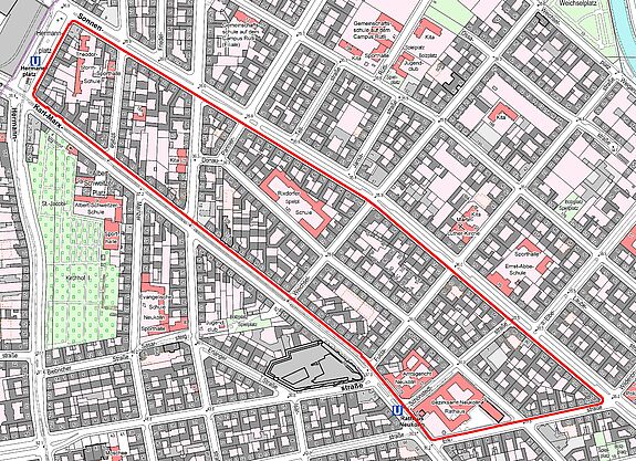 Übersichtskarte Donaustraße © Senatsverwaltung für Stadtentwicklung, Bauen und Wohnen