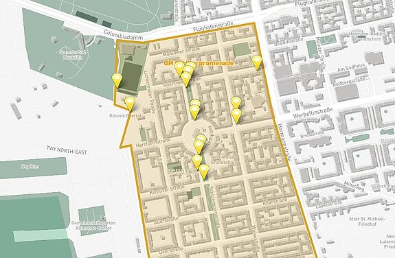 Die Beteiligungskarte der Schillerpromenade Foto: QM Schillerpromenade