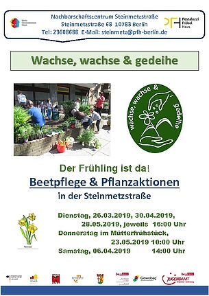 Alle Termine auf einen Blick. Plakat: NSZ Steinmetzstraße / GB