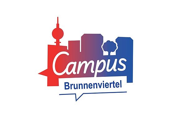 Das Logo der Initiative Campus Brunnenviertel präsentiert unter anderem den Berliner Fernsehturm.