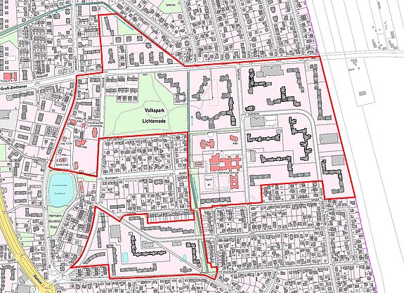 Übersichtskarte Nahariyastraße © Senatsverwaltung für Stadtentwicklung und Wohnen 