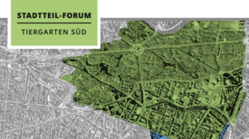 Die Strukturen des ehemaligen Quartiersmanagementgebiets Magdeburger Platz/Tiergarten-Süd bestehen als Stadtteil-Forum fort. Grafik: Stadtteil-Forum Tiergarten Süd