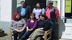 Das aktuelle Team des Nachbarschaftsladens im Sprengelkiez Foto: QM Sparrplatz
