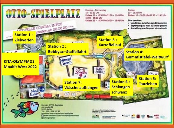Mit sieben olympischen Disziplinen wurde die Kita-Olympiade auf dem Otto-Spielplatz begangen. (Bild: S.T.E.R.N. GmbH)