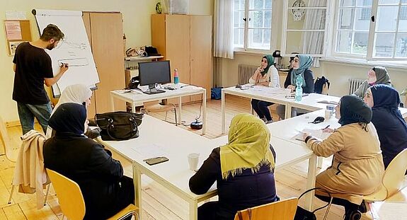 Vor der Corona-Pandemie fanden wöchentliche Treffen im Elterncafé statt. Quelle: Schillerwerkstatt