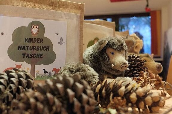 Die Naturbuchtaschen ermöglichen Kindern die Bestimmung von Pflanzen und Tieren. (Bild: H. Heiland)