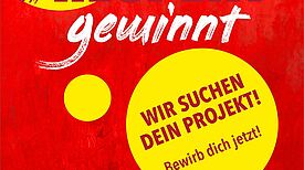Plakat zum Wettbewerb #Respektgewinnt; große Schrift „Respekt gewinnt“.
