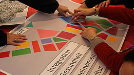 Alle Forderungen und Wünsche für den Kiez kamen auf ein Plakat. Bild: QM Pankstraße