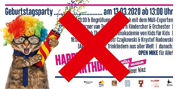 Veranstaltung Geburtstagsparty Müll Museum Soldiner Kiez entfällt. Bild: Sabine Klopfleisch