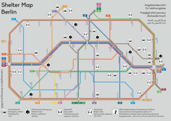 Der U-Bahn Plan auf der „Shelter-Map“. Bild: QM Wassertorplatz 