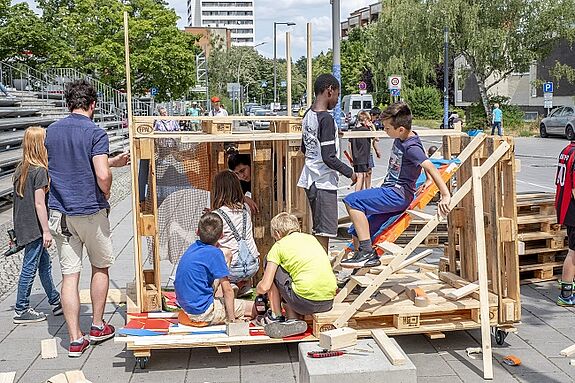 Die Spielstraße am Westerwaldplatz. Foto: Ralf Salecker