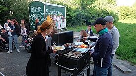 Die Büroeröffnung des Quartiersmanagements Kosmosviertel. Foto: Birgit Leiß