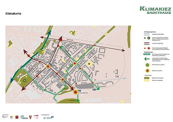 Klimakarte des Quartiers Badstraße. Bild: QM Badstraße